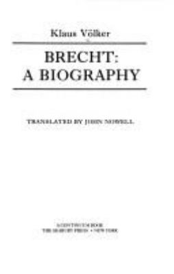 Brecht, a biography