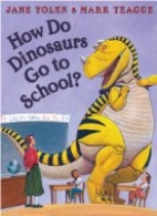 How do dinosaurs go to school?