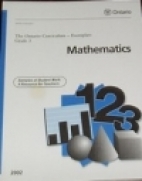 The Ontario curriculum exemplars, grade 1. Mathematics, 2002.
