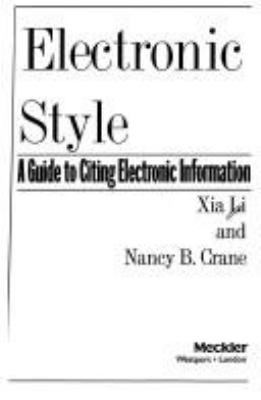 Electronic style : a guide to citing electronic information