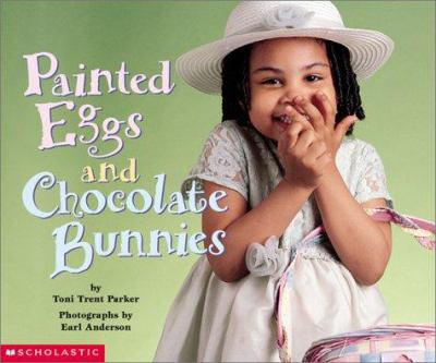 Painted eggs and chocolate bunnies