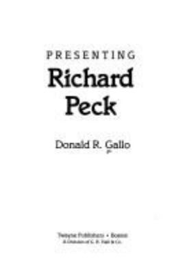 Presenting Richard Peck