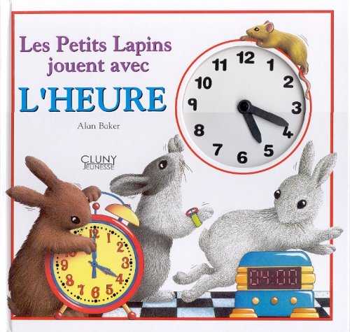 Les petits lapins jouent avec l'heure