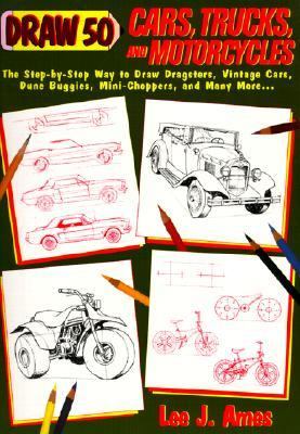 Draw 50 cars, trucks, and motorcycles