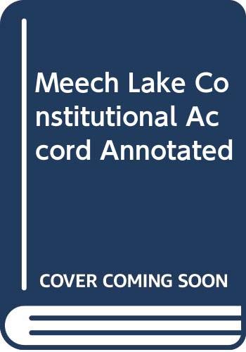 Meech Lake Constitutional Accord annotated