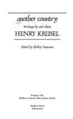 Another country : writings by and about Henry Kreisel