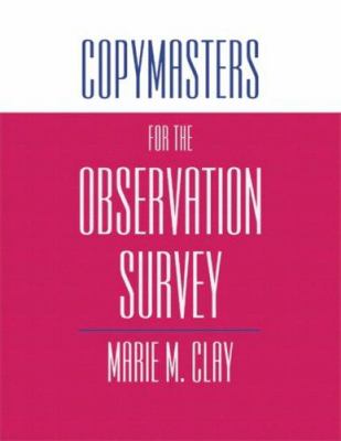 Copymasters for the observation survey