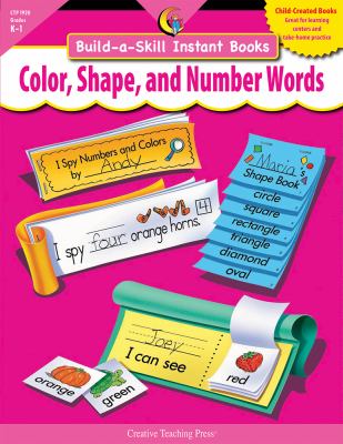 Color, shape and number words