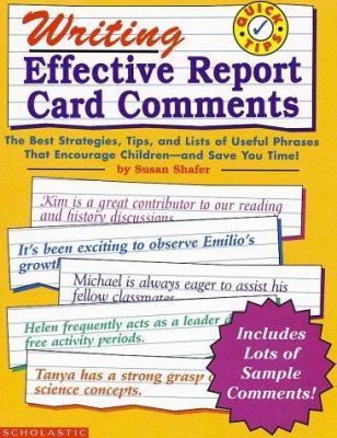 Writing effective report card comments