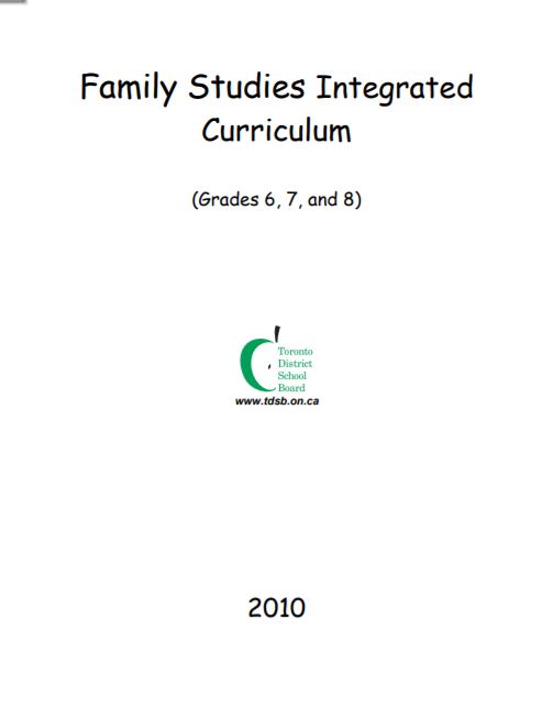 Family studies integrated curriculum (Grades 6, 7, and 8).