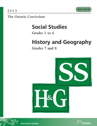 The Ontario curriculum: social studies, grades 1-6 : History and geography, grades 7 and 8