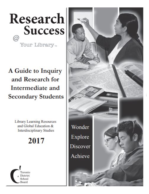 Research success @ your library : a guide to inquiry and research for intermediate and secondary students