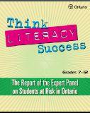 Think literacy success, grades 7-12 : the report of the Expert Panel on Students at Risk in Ontario