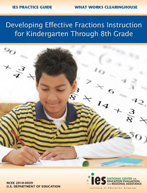 Developing effective fractions instruction for kindergarten through 8th grade