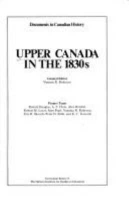 Upper Canada in the 1830's