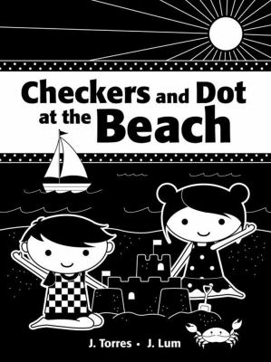 Checkers and Dot at the beach