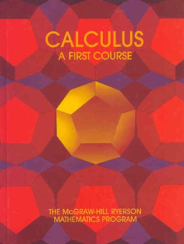 Calculus : a first course
