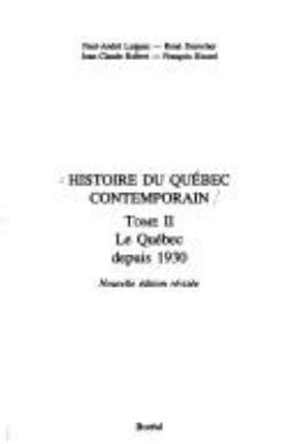Histoire du Québec contemporain
