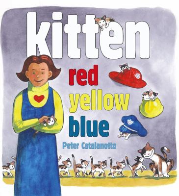 Kitten red, yellow, blue