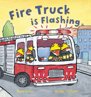 Fire engine is flashing