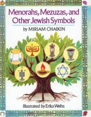 Menorahs, mezuzas, and other Jewish symbols