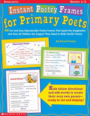 Instant poetry frames for primary poets