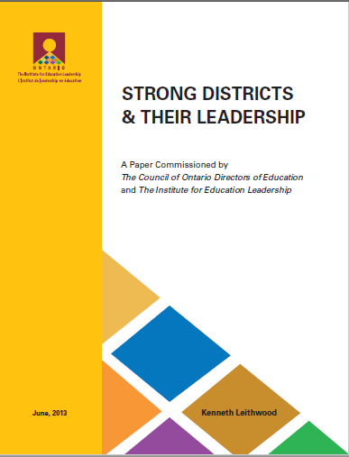 Strong districts & their leadership : a paper