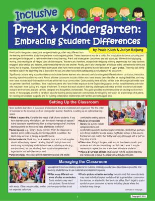 Inclusive pre-k & kindergarten : embracing student differences