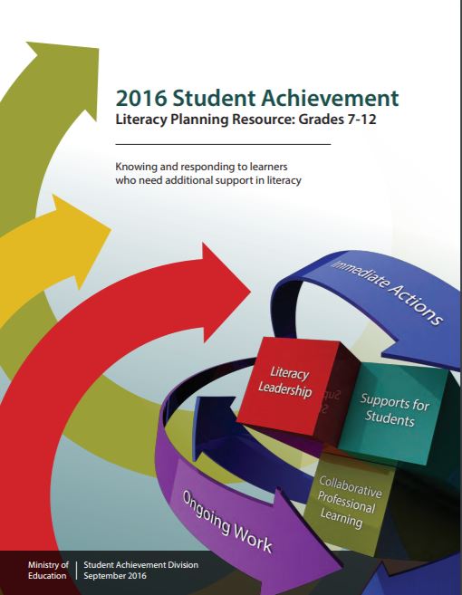 2016 student achievement : literacy planning resource, grades 7-12.