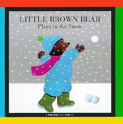 Little Brown Bear plays in the snow