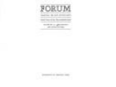 Forum: Canadian life and letters, 1920-70: selections from the Canadian forum,