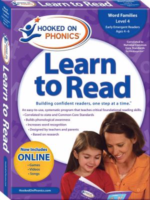 Hooked on phonics : learn to read. Kindergarten, level 4, ages 4-6.
