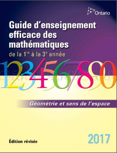 Guide d'enseignement efficace des mathématiques, de la maternelle à la 3e année : géométrie et sens de l’espace