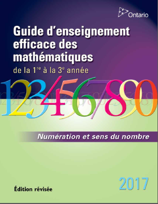 Guide d'enseignement efficace des mathématiques de la 1re à la 3ème année : numération et sens du nombre