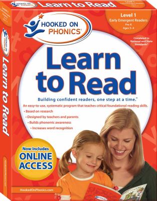 Hooked on phonics. Learn to read, Level 1, early emergent readers, Pre-K ages 3-4.