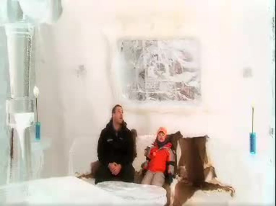 This is Emily Yeung at an ice hotel : This is Emily Yeung
