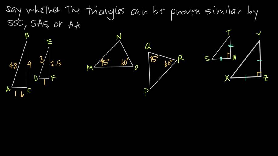 Triangle Similarity Statements : Geometry-Dilations and Scale Factors