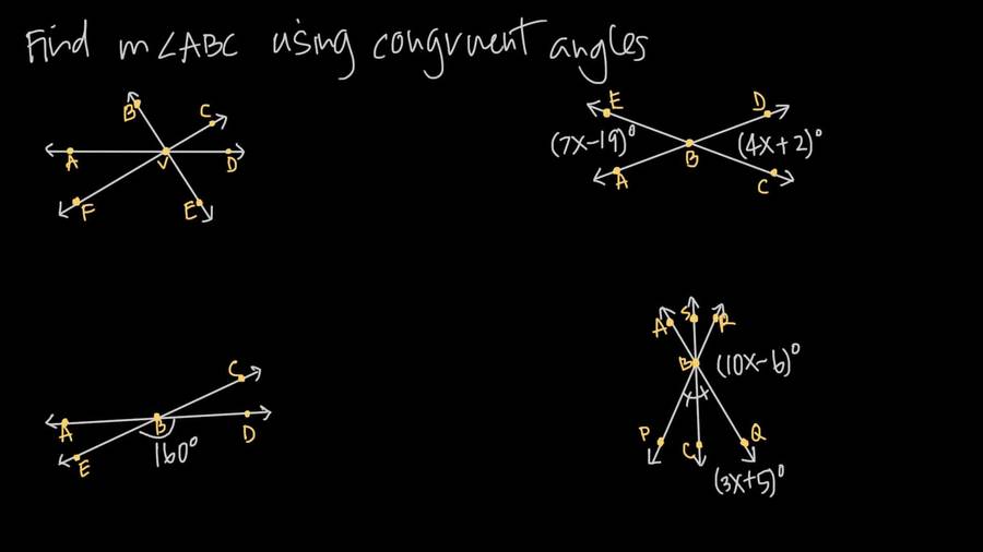 Congruent Angles : Geometry-Simple Logic and Proofs