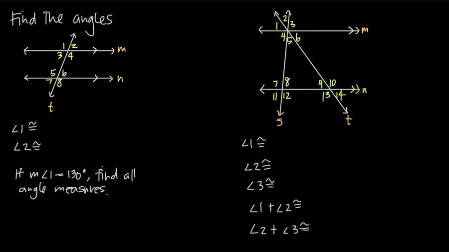 Angles of Transversals : Geometry-Parallels and Polygons