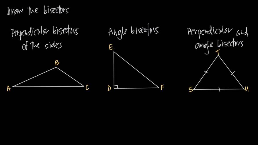 Perpendicular and Angle Bisectors : Geometry-Introduction to Geometry