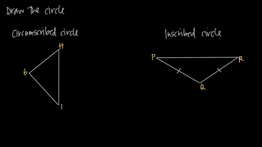 Circumscribed and Inscribed Circles of a Triangle : Geometry-Introduction to Geometry