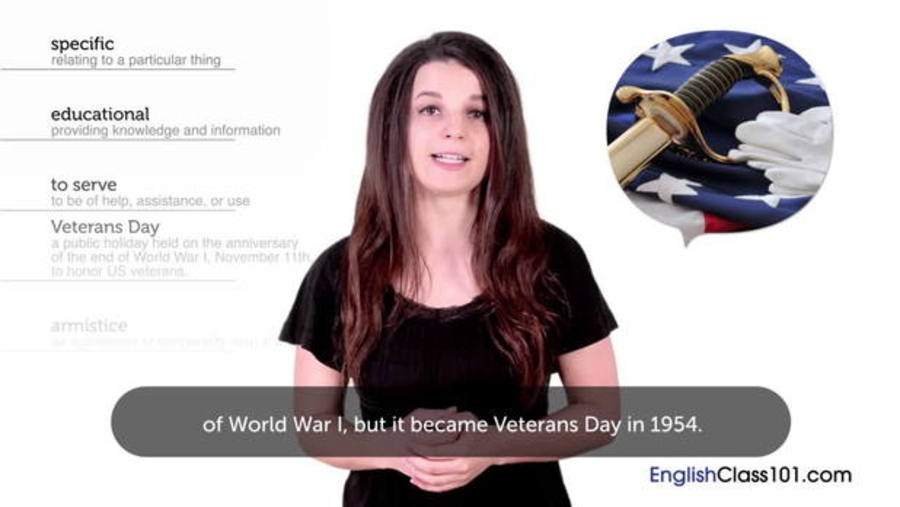Veterans Day : Video Culture Class - American Holidays