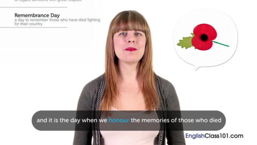 Remembrance Day : Video Culture Class — British Holidays