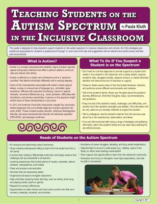 Teaching students on the autism spectrum in the inclusive classroom.