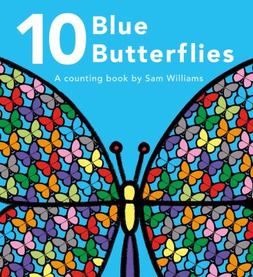 10 blue butterflies