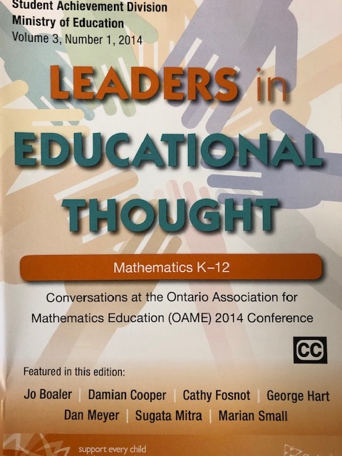 Leaders in educational thought. Volume 3, number 1, 2014, Mathematics 4 -12 /