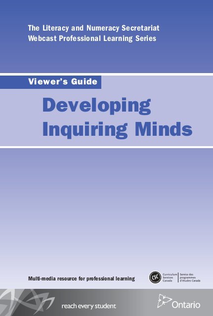 Developing inquiring minds