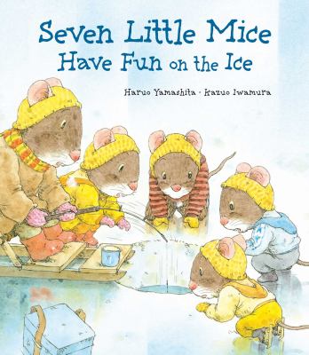 Seven little mice have fun on the ice