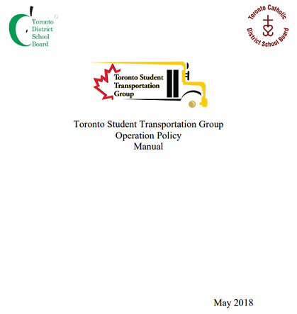 Toronto Student Transportation Group Operation Policy manual