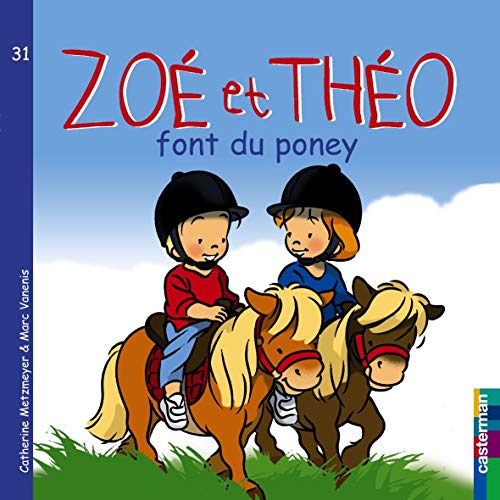 Zoé et Théo font du poney